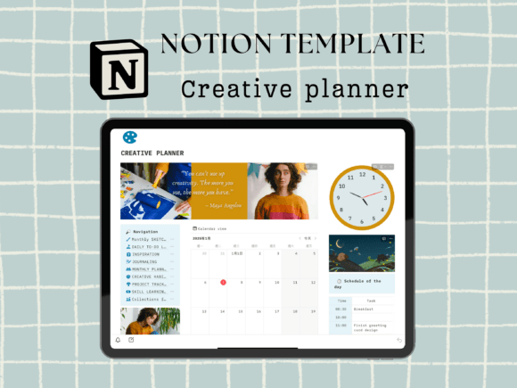 Download Notion Planner for Creatives - Creative Collection