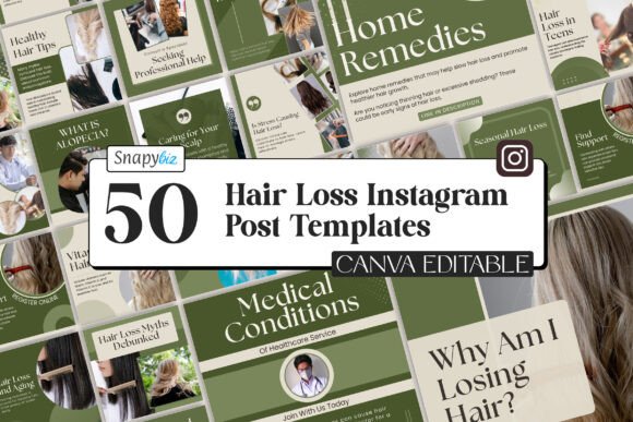 Download Hair Loss Canva Instagram Templates - Canva instagram Collection